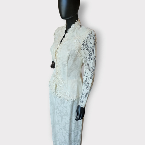 Vintage Jessica McClintock Courthouse Wedding Jacket/Skirt - Picture 5 of 15